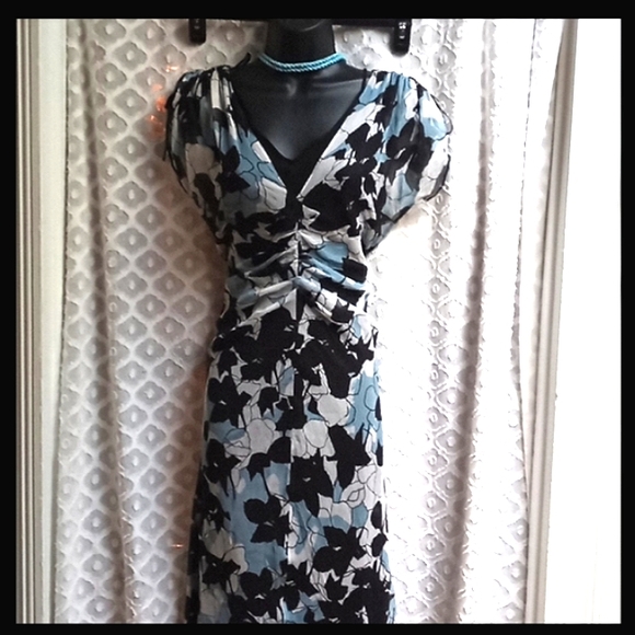 VTG DVF 2in1 100% Silk Day to Night Midi Dress LBD VINTAGE - Picture 12 of 16